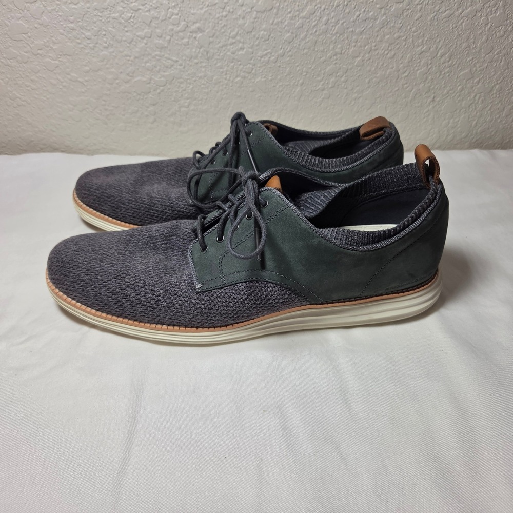 Cole Haan OriginalGrand Stitchlite Knit Wingtip Oxford Grey C28213 Mens 10.5 M